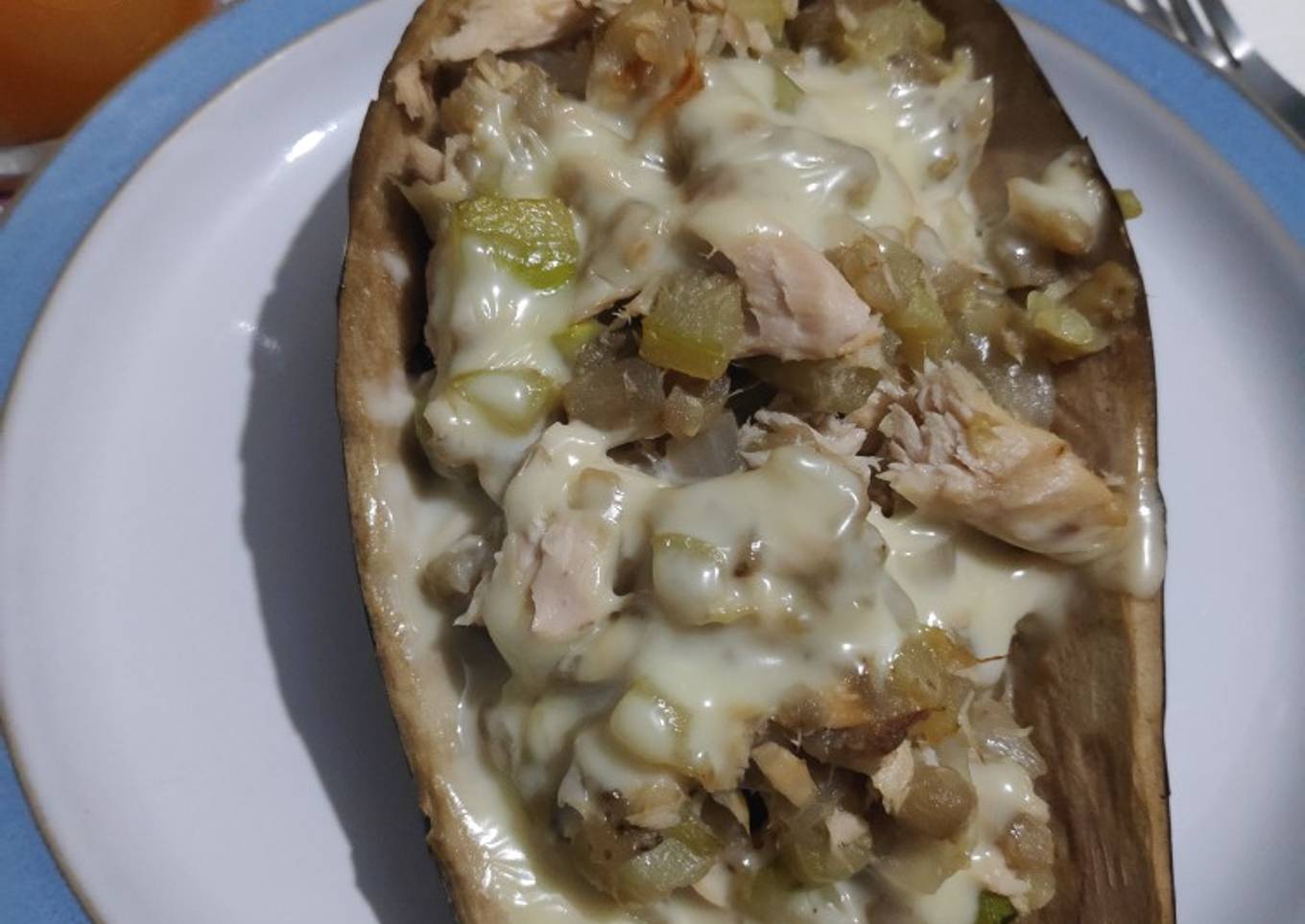 Berenjena rellena (rápido)