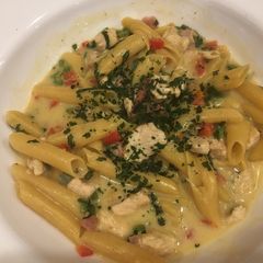 Jalapeño chicken pasta A picture of Jalapeño chicken pasta.