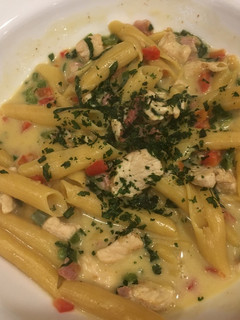 A picture of Jalapeño chicken pasta.
