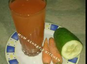 A picture of cucumber and carrot juice