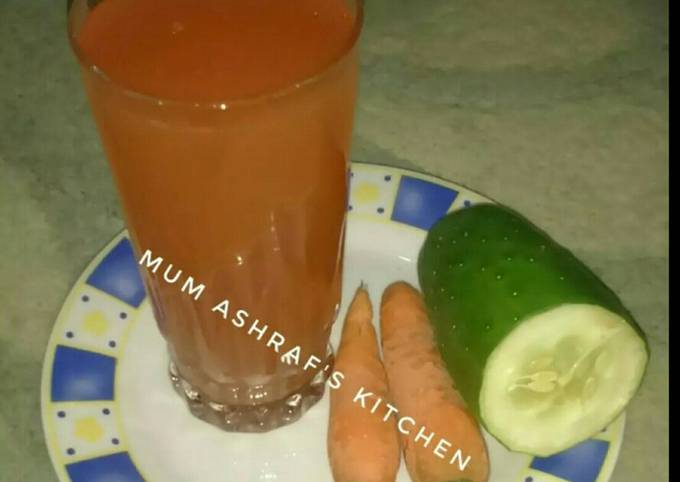 Easiest Way to Make Super Quick Homemade Cucumber and carrot juice