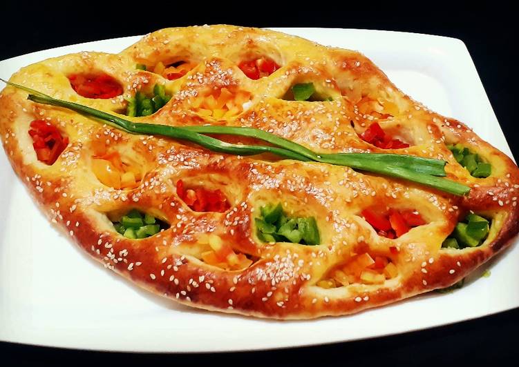 Recipe of Great Three coloured capsicum bread Cooking Basics for Beginners