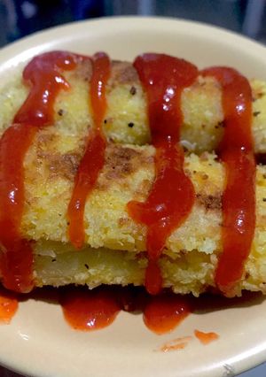 Foto resep Roti Tawar Goreng (Isi Sosis Telur Keju)