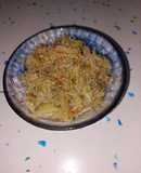 Fideos de arroz chinos con ternera y verduras