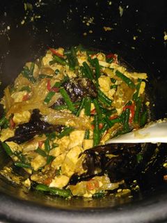 Foto resep #ricecooker Tumis Kacang Panjang + Ikan Asin