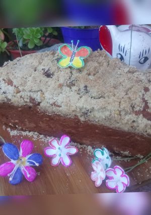 Una foto de Budín primavera de manzana con crumble