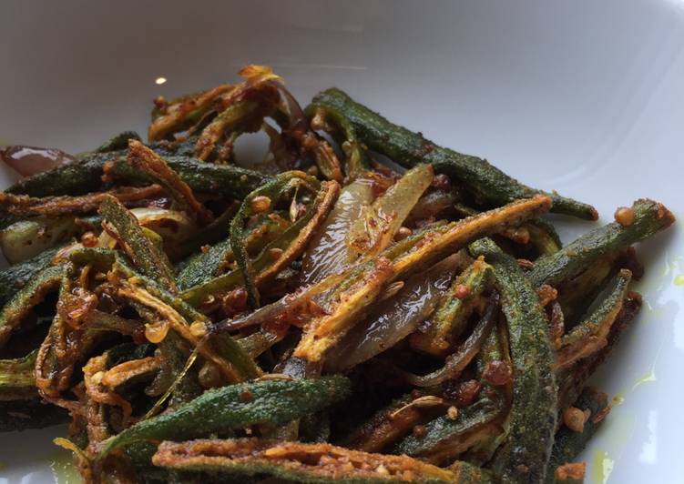 Recipe of Homemade Indian style okra (Vegan)