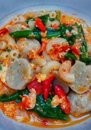 Foto resep Seblak Makaroni Bakso (Kuah Pedas)