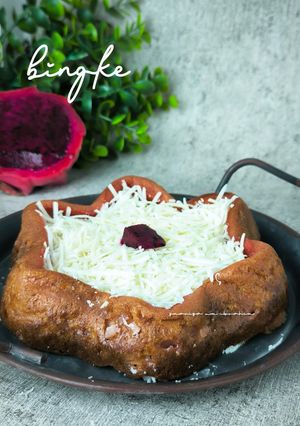 Foto resep Bingka Bakar Buah Naga | Khas Melayu Kepri