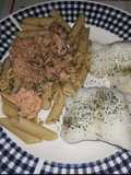 Bacalao con macarrones integrales y atún (light)