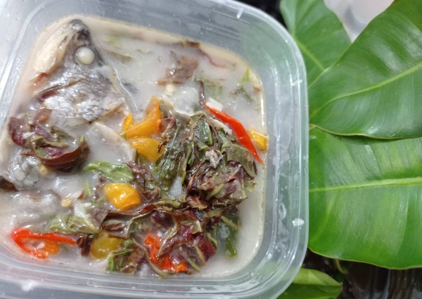 Ikan Asin Kakap Kelakai Santan