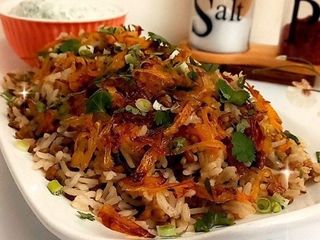 مجدره (مجادرا) عربی یا عدس پلو