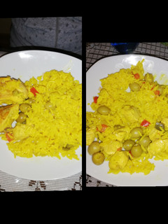 Una foto de Arroz con pollo y conejo