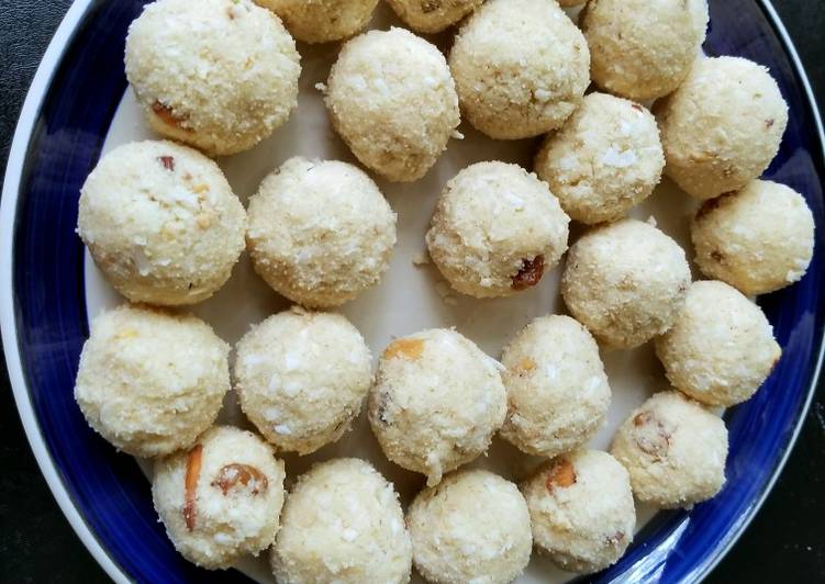 Easiest Way to Prepare Super Quick Homemade Coconut Rava ladoo