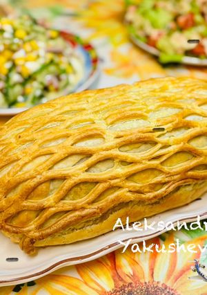 A picture of Beef Wellington with Porcini Mushrooms.