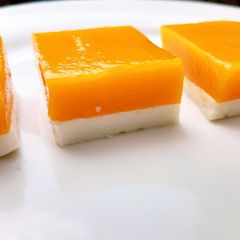 A picture of Mango coconut jelly.