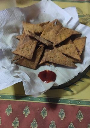 Una foto de Doritos caseros