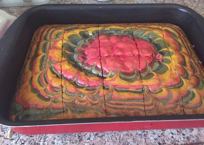 Rainbow flower cake