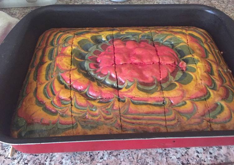 How to Cook Perfect Rainbow flower cake