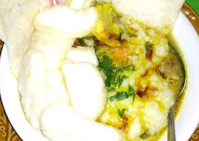 Resep: Bubur ayam kampung ala kadar nya😀😀 Menu Enak Dan Mudah Dibuat