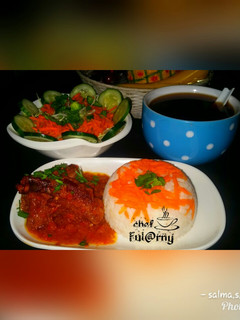 A picture of Carrot rice with sauce by salma.s.Adam.