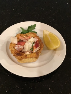 A picture of Lobster Filled Puff Pastry.
