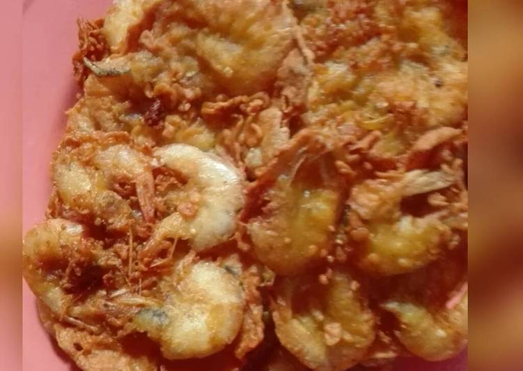 Peyek udang renyah sederhana