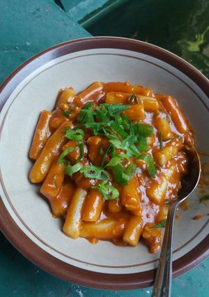 Foto resep Tteokbokki tanpa gochujang mudah dan super pedas
