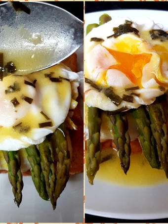 Easy Ways Make Recipes My Asparagus &amp; Smoked Haddock + Poached Egg on BriocheToasted.😘 the Delicious Can Pamper Your Tongue.