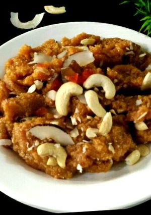 A picture of Curd haluwa.