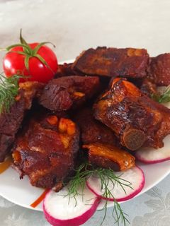 Pácolt, sült oldalas recept fotója