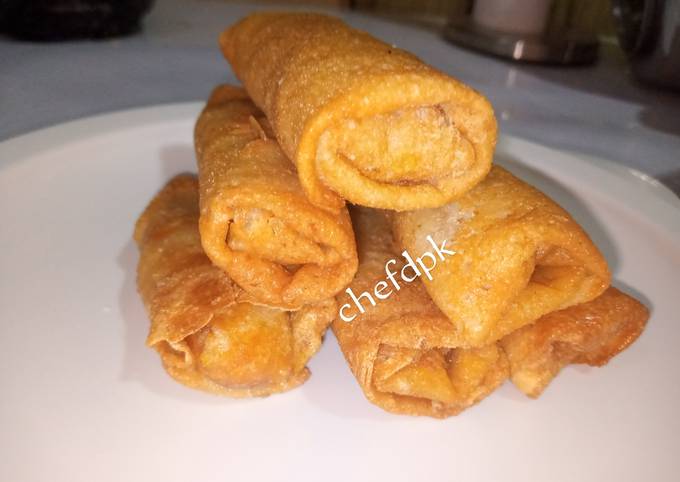 Easiest Way to Prepare Super Quick Homemade Spring rolls (Small chops)