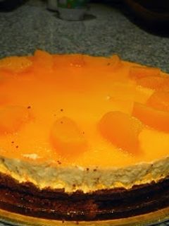 Una foto de Cheesecake de duraznos (sin horno)