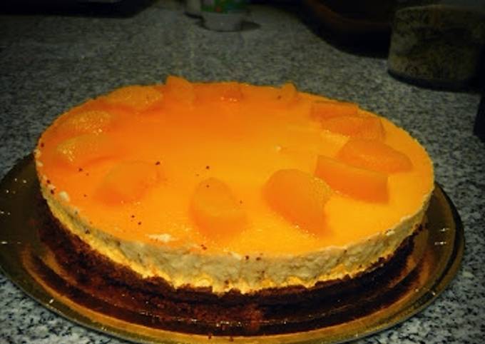 Cheesecake de duraznos (sin horno) Receta de Yessi Gomez- Cookpad