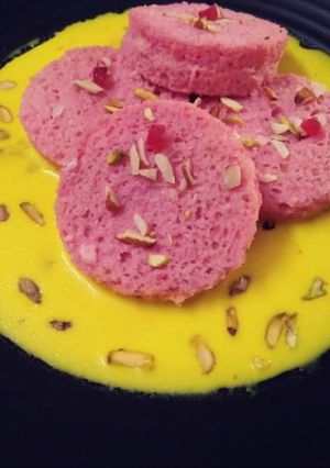 A picture of Rose & Saffron Bread Rasmalai ♥️.