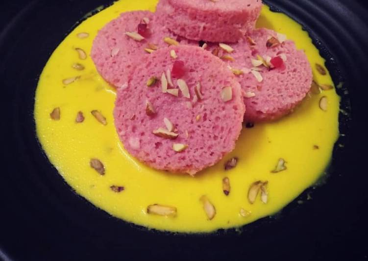 Recipe of Perfect Rose &amp; Saffron Bread Rasmalai ♥️