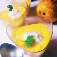 A picture of Mango mousse Dessert.