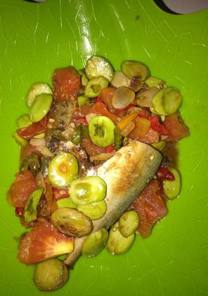 Foto resep Ikan asin peda bakar tumis pete