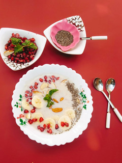 A picture of Chia dates pudding 🍮chia Bowl 🍜 Healthy Morning Breakfast.