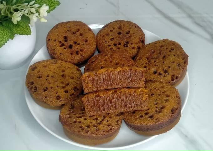 Yuk intip, Bagaimana cara bikin Bolu karamel atau bolu sarang semut mini 2 telur dijamin sempurna