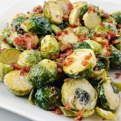 A picture of Bacon Ranch Brussels Sprouts.