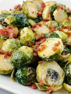 A picture of Bacon Ranch Brussels Sprouts.