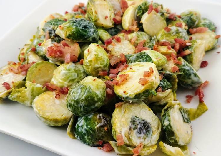Simple Way to Make Homemade Bacon Ranch Brussels Sprouts