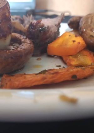 Una foto de Parrilla Veggie: Champigñones a la bolsa