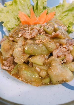 Hình của món Mướp xào bò.