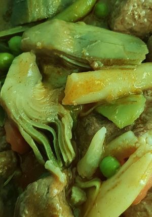 Una foto de Menestra de verduras con ternera