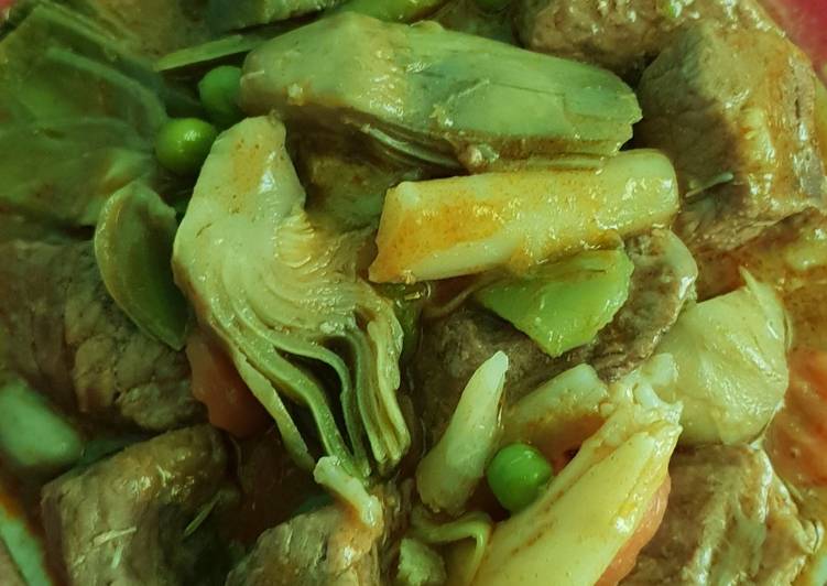 Menestra de verduras con ternera