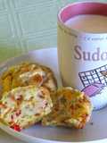 Zöldséges, kolbászos muffin