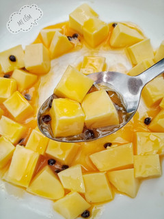 Hình của món Thạch pudding chanh dây.