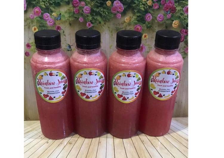 Rahasia Menyiapkan Diet Juice Watermelon Lime Strawberry Cucumber yang Lezat